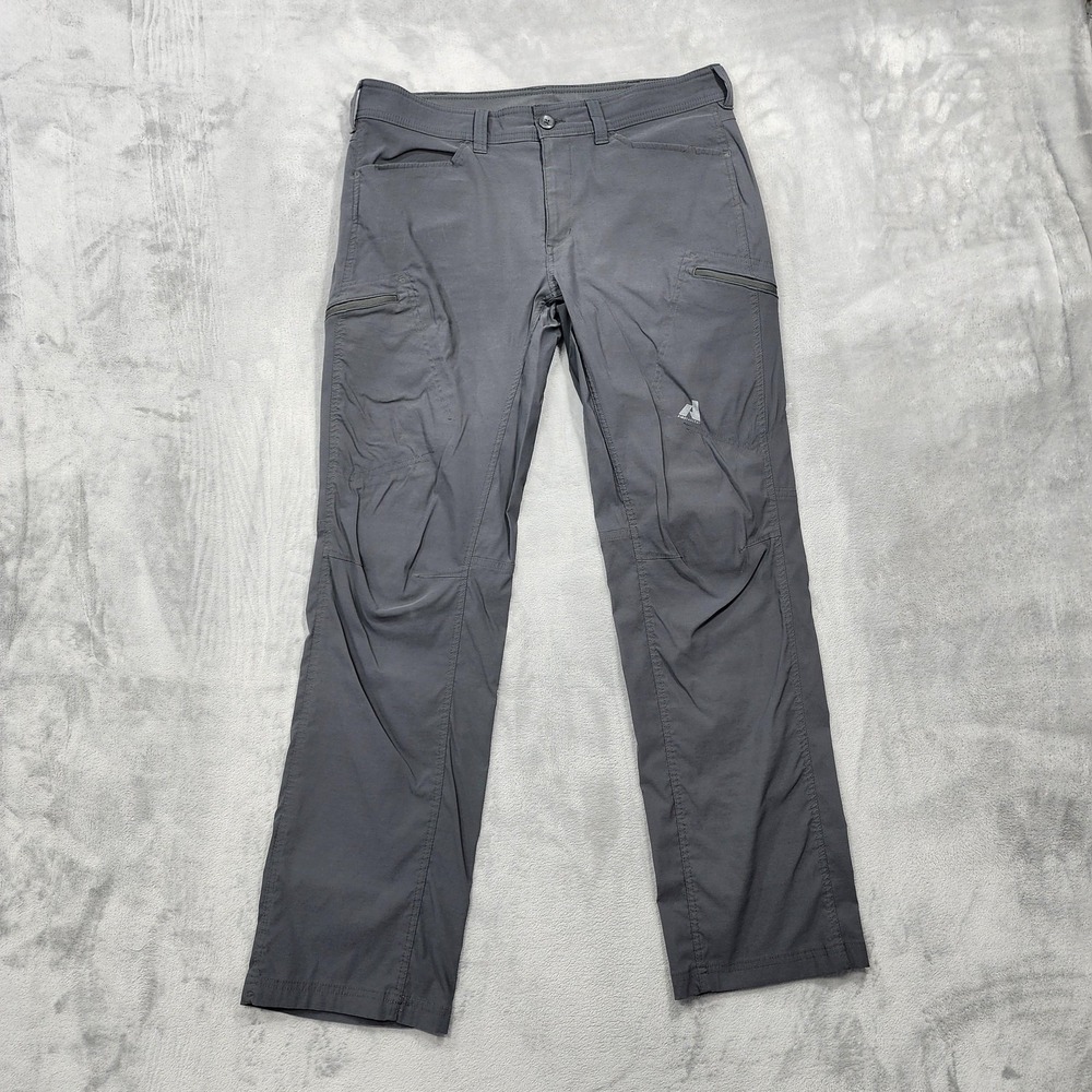 Eddie Bauer First Ascent Pants Mens 36x34 Gray Stretch Outdoor Hiking Nylon Gorp